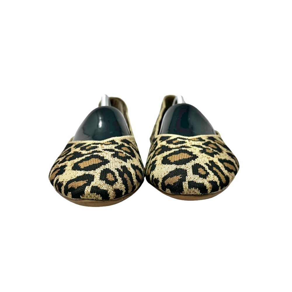 Skechers Cleo Claw Some Leopard Knit Ballet Flats Brown Tan Black Size 9.5 - Picture 6 of 11